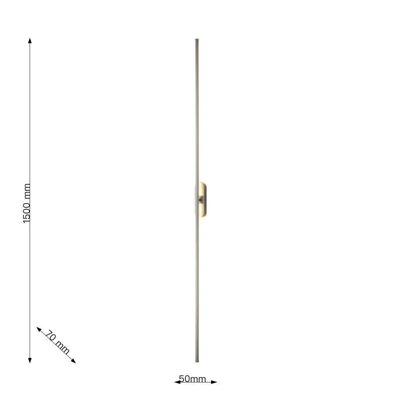 Бра Favourite Reed 3002-3W, D70*W50*H1500, каркас светильника в цвете никель