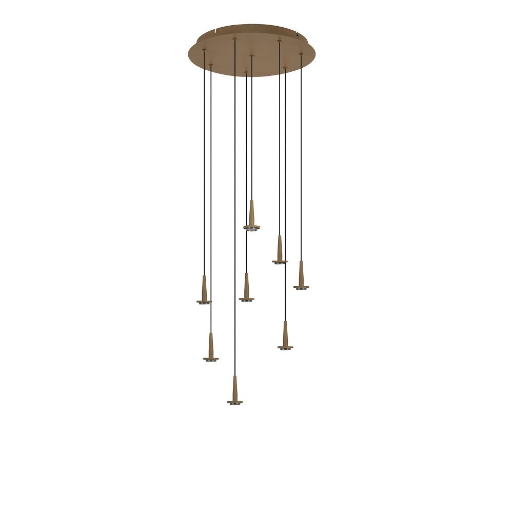 Люстра подвесная 40*200 см, 8*LED*5W, 3000K, Mantra Andromeda MAN8933, золотой