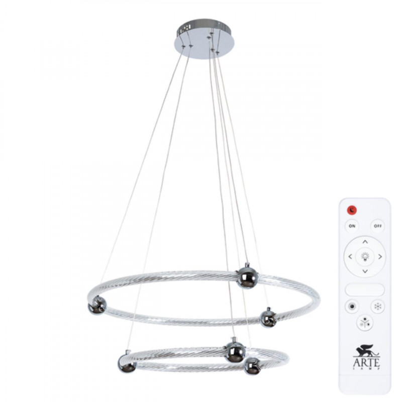 Светильник 70 см, 60W, 3000-6000K, Arte Lamp Harley A2196SP-2CC, хром