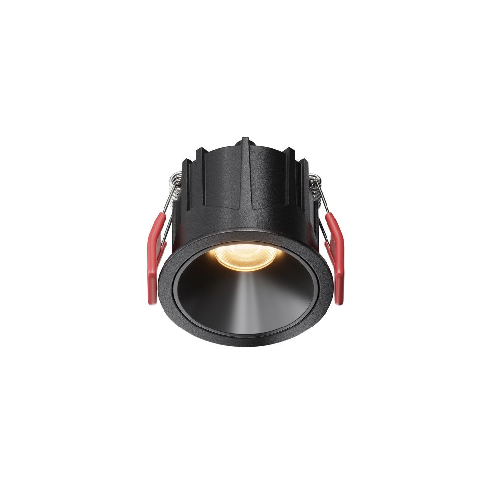 Встраиваемый светильник 5,2 см, LED*10W, 2700K, Maytoni Alfa LED 50° DL043-01-10W2.7K-RD-B, Черный
