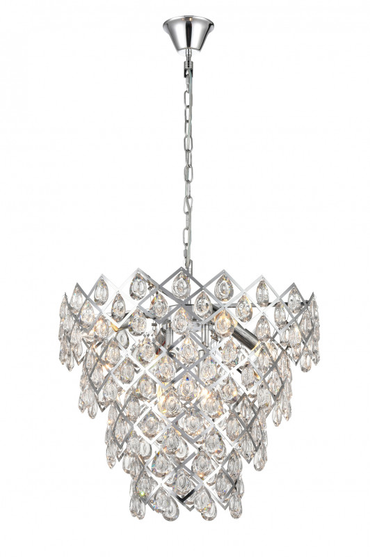 Подвесная люстра  51*185 см, 6*E14 хром Vele Luce Diana VL3273P06