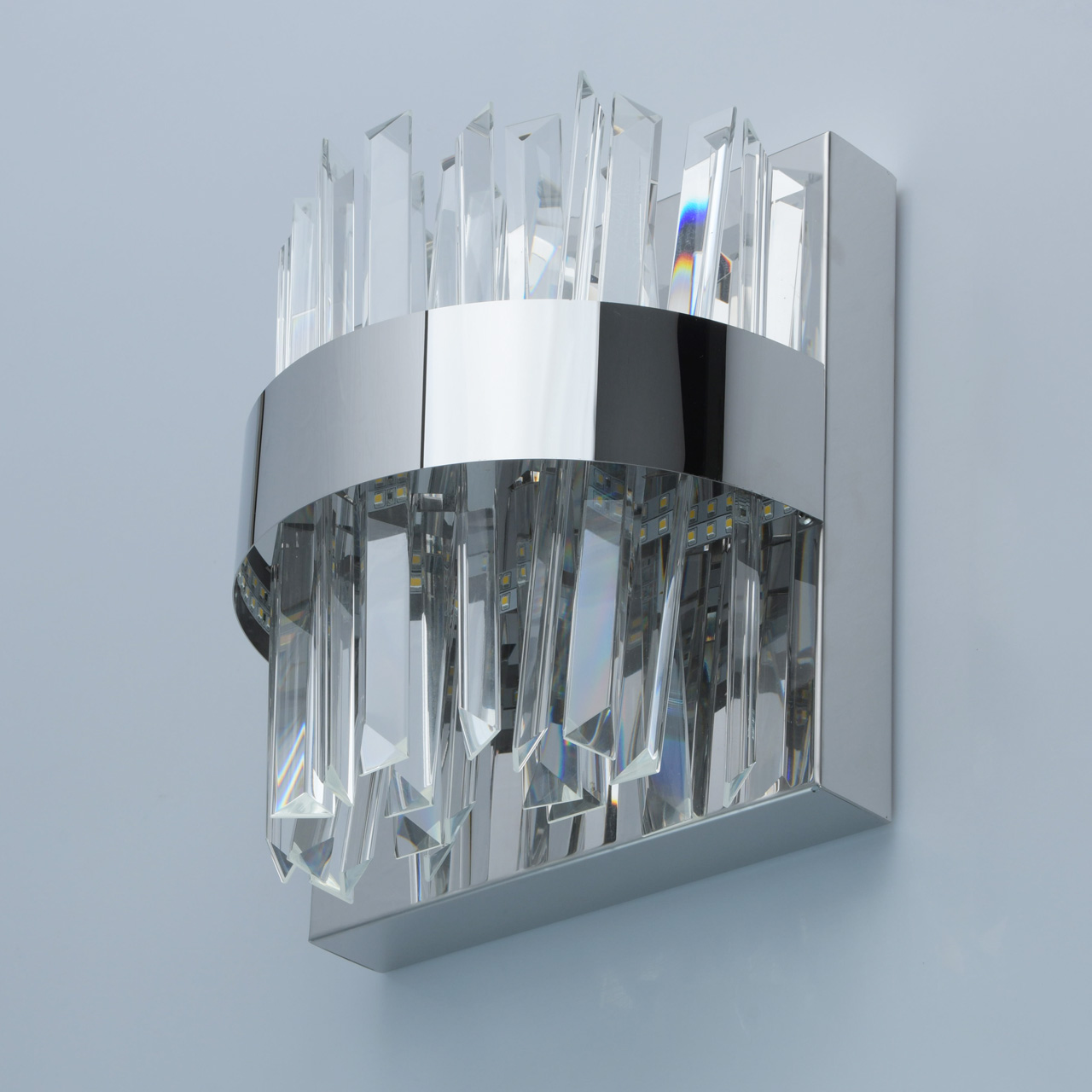 Бра 25*23*15 см,  хром/прозрачный MW-Light Аделард 642024401