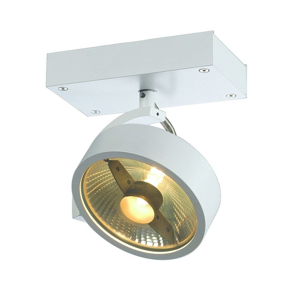 Потолочный светильник SLV 147301, текстурный белый, ES111, макс. 75Вт KALU 1 QPAR, 18*15*9 см