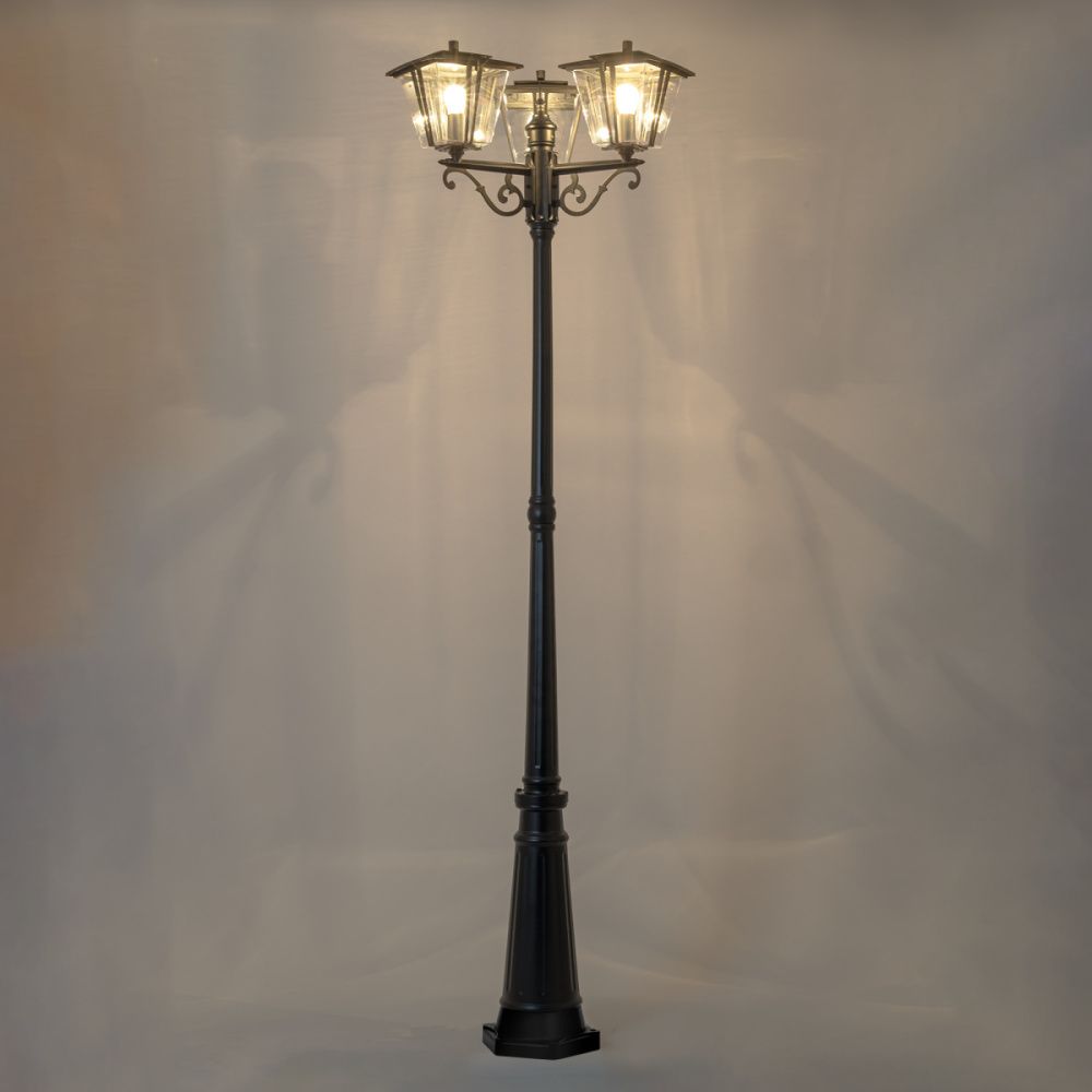 Уличный парковый светильник 215 см, Citilux FORTS CLU10P3, черный