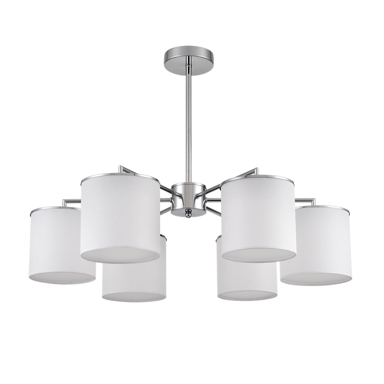 Люстра подвесная 73*80 см, 6*E14 Lumion SUNTORI 6591/6 хром, белый