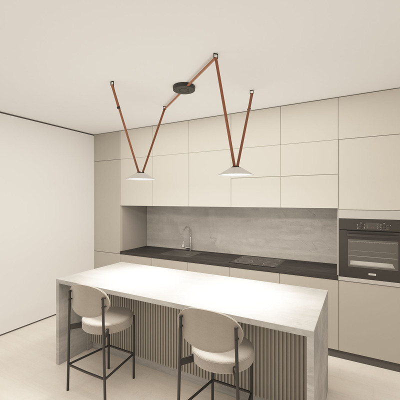 Светильник на шине 30*7,1 см, LED * 20W, 4000K, Denkirs Belty Flow DK5564-WH+BK, черный