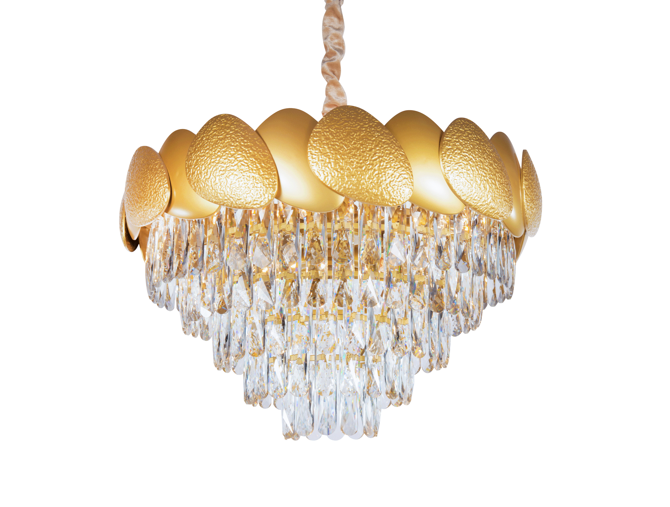 Люстра  610*400, 12*E14, 40W NewRgy Cristallo 8707A/12A BRS CP, BRS CP