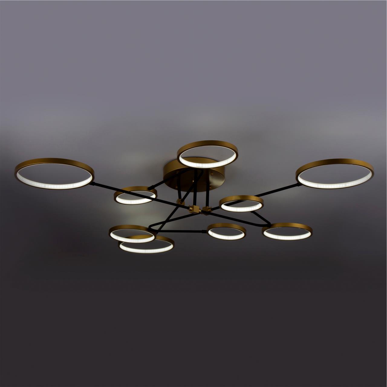 Светильник *126*20 см, LED 70W, 3000 / 6500К, Золото LED4U L200-9