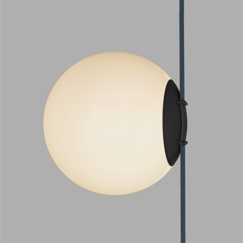 Трековый однофазный светильник 18 см, 10W, 3000K, Denkirs Belty Orb DK5553-BK, черный