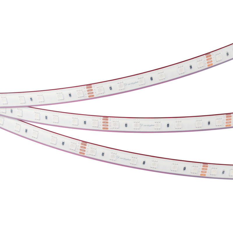 Лента герметичная RTW-PFS-B60-13mm 24V RGB (14.4 W/m, IP68, 5060, 5m) (Arlight, 14.4 Вт/м, IP68) 033791. Цена указана за 5 метров. Продается кратно 5 метрам.
