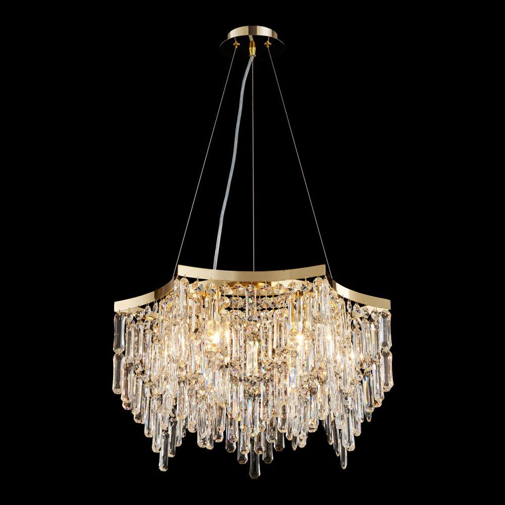 Люстра подвесная *60*55-120 см, 8*E14*9W, Lussole Presidio LSP-6038, блестящее золото