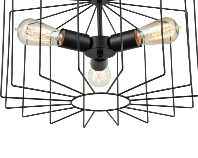 Подвесной светильник  44*145 см, 3*E27 черный Vele Luce Mascot VL5332P03