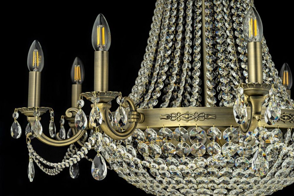 Люстра *81*75 см, 8*E14*40W, Dio D`arte Lodi Antique Lodi E 1.6.8.600 A, Бронза