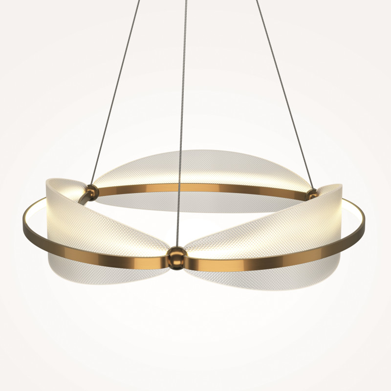 Подвесная люстра 60*60*318 см, LED, 45W, 3000К, Maytoni Breeze MOD281PL-L45BS3K латунный