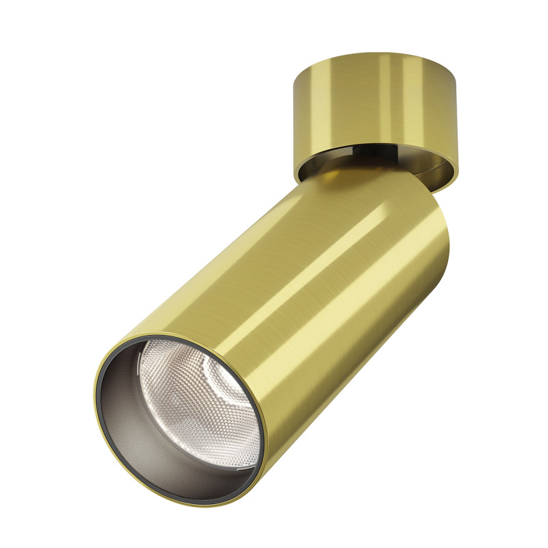Спот 5,2*5,2*16 см, LED, 12W, 4000К, Maytoni Technical FOCUS LED C055CL-L12W4K-W-BS латунный