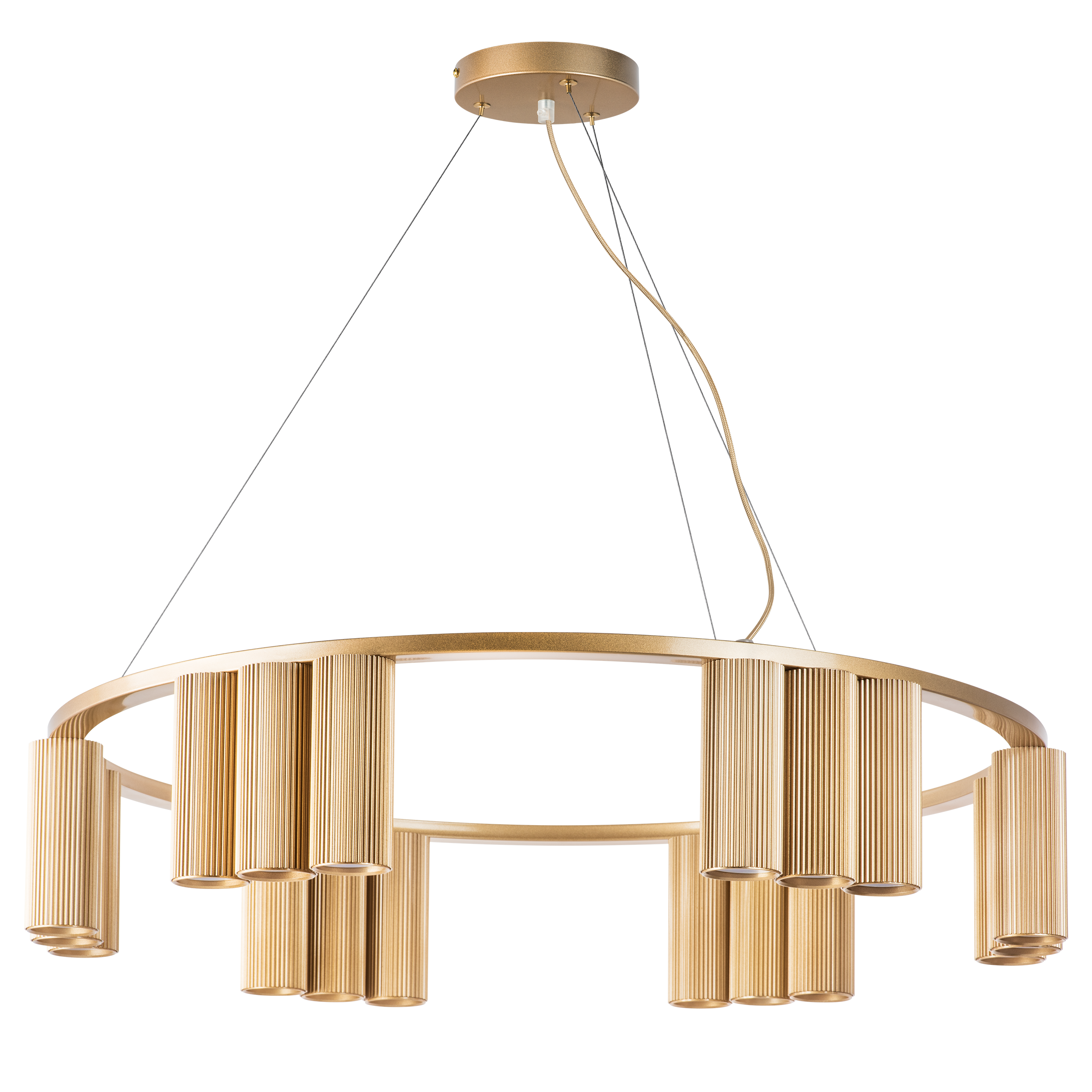 Люстра подвесная 85*16 см, 18*GU10*108W, Шампань Lightstar Roma 718183