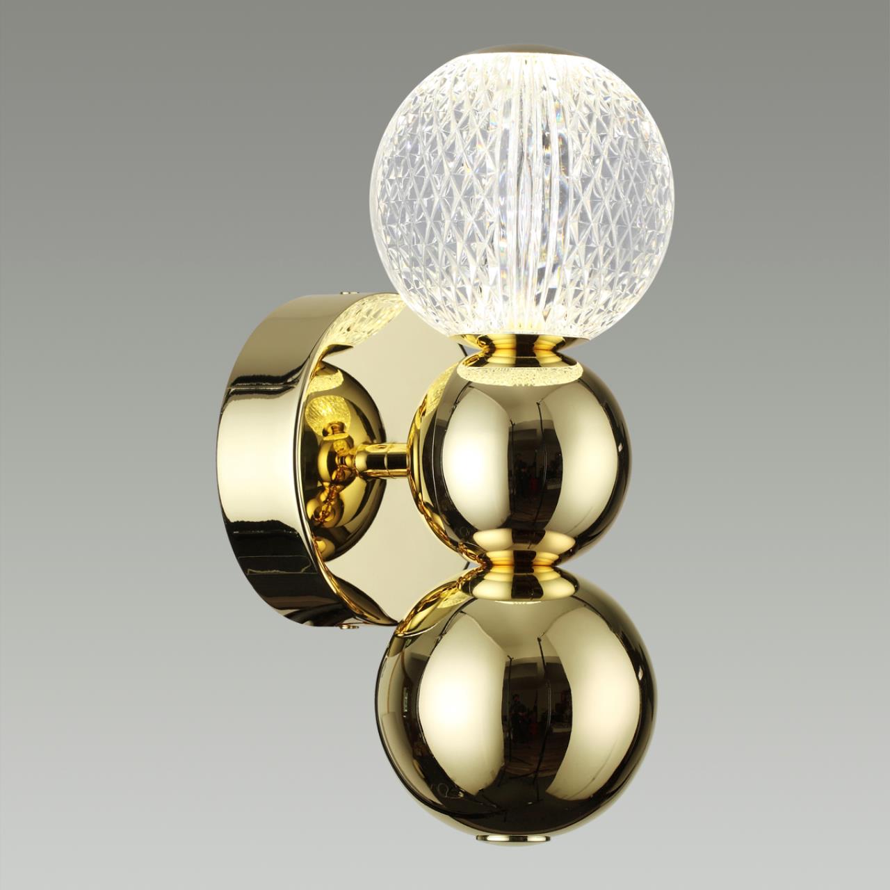 Светодиодный светильник 29 см, 4W, 4000K, Odeon Light CRYSTAL 5008/4WL, золото
