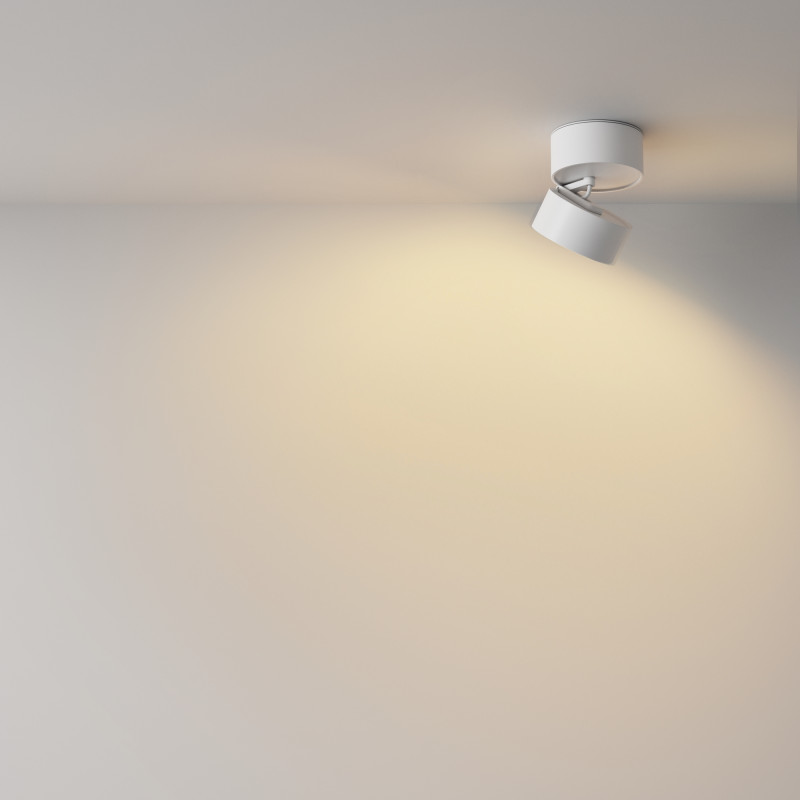 Накладной светильник 8,5*8,5*8 см,  LED, 12W, 3000К, Maytoni Technical ONDA C024CL-12W2.7K-W-1 белый