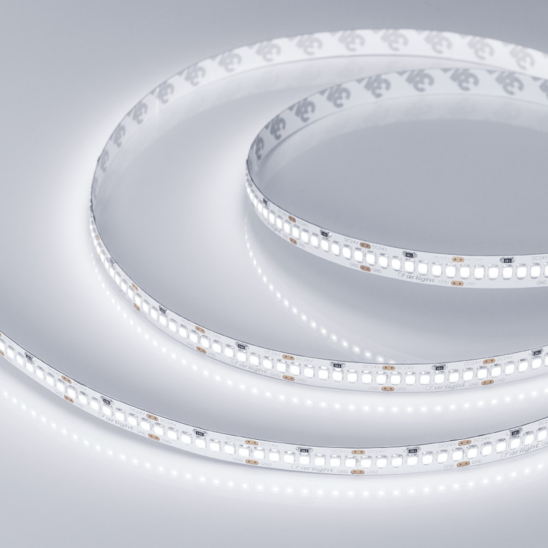 Лента RT 2-5000 24V White5500 10mm (2835, 252 LED/m, LUX) (Arlight, 10 Вт/м, IP20) 023555. Цена указана за 5 метров. Продается кратно 5 метрам.