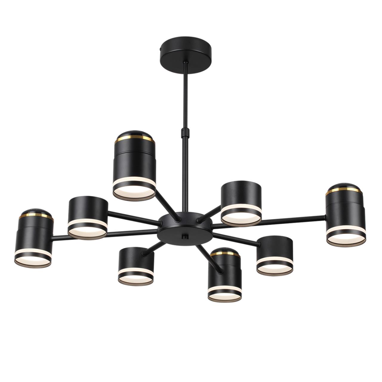 Люстра потолочная 79*31/51 см, 8*GX53*10W+4*LED*5W 2700K Lumion Virsava 8234/8C черный