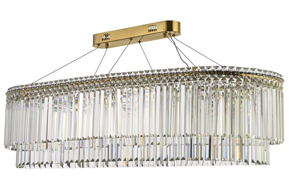 Люстра подвесная ** см, Led лента*LED*150W, 3000/6000K, Arti Lampadari Ovindoli Nickel Ovindoli L 1.5.120x40.101 G, Золото