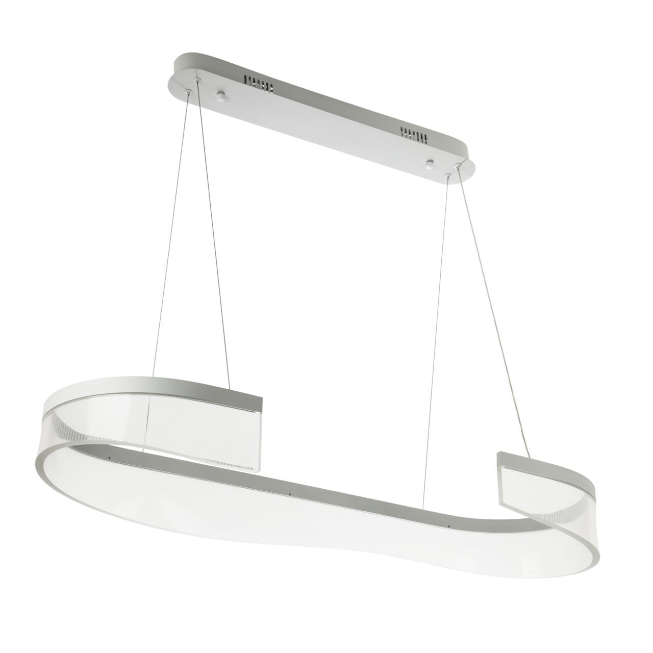 Подвесной светильник 90*30*185 см, LED 48W, 3000 / 6000K, Белый LED4U L5022-900 WH