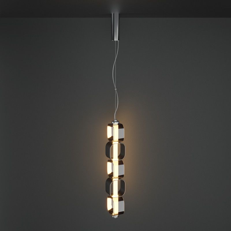Подвесной светильник 12*12*382 см, LED*13W, 3000K, Maytoni Ritmo MOD381PL-L30CH3K, хром