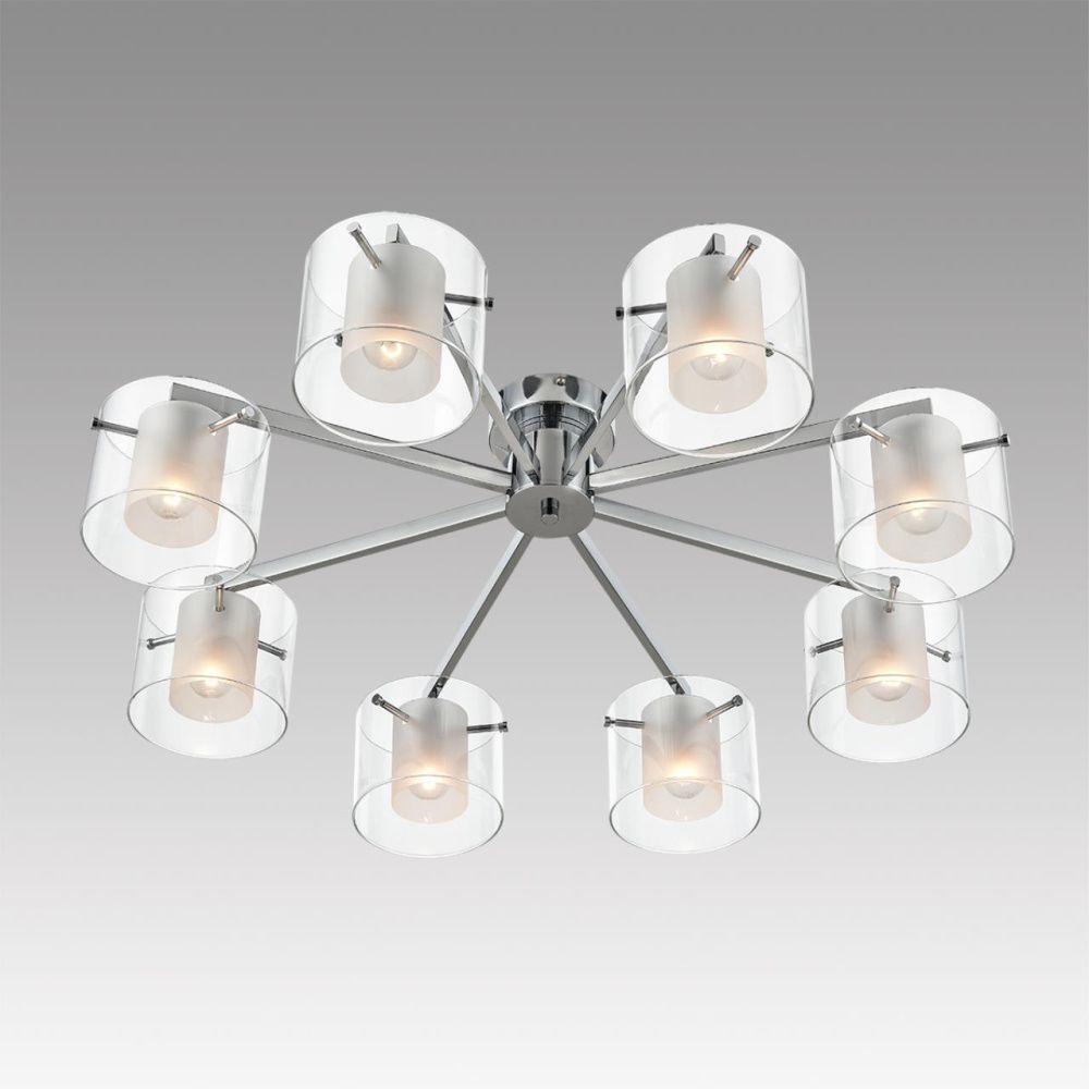 Люстра потолочная *85*-25 см, 8*E14*40W, Lumion VERDI 8261/8C, хром, прозрачный