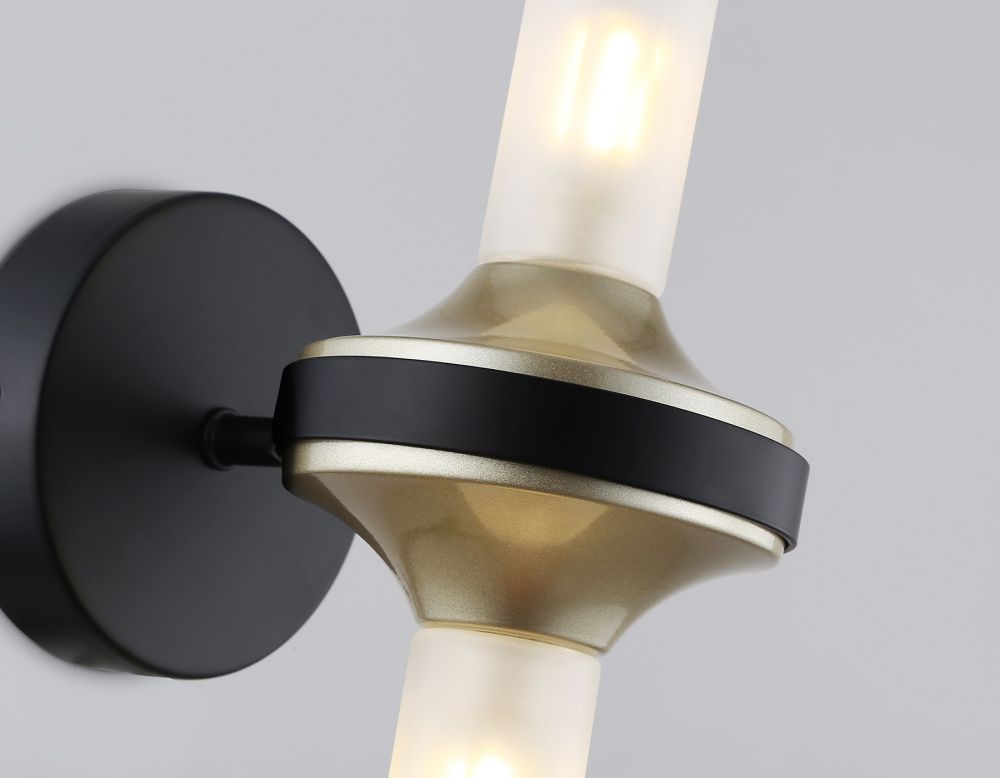 Бра 15*10*32- см, 2*G9*30W, K, Ambrella Light High Light LH55355, черный, золото