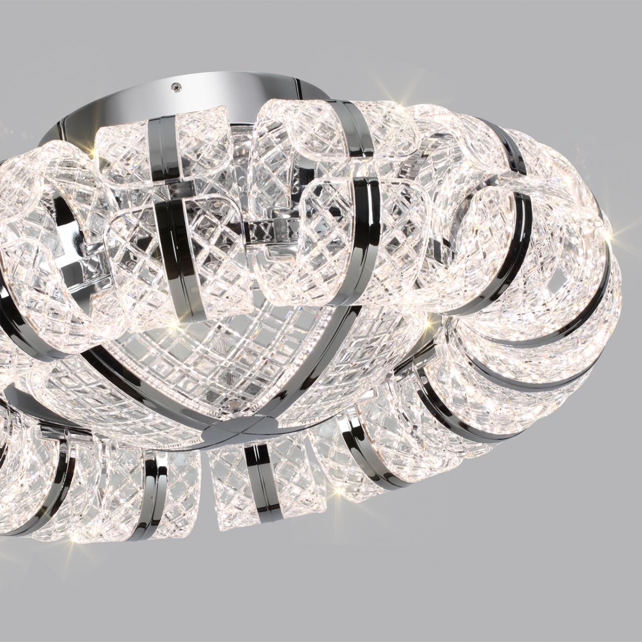 Люстра 63*63*25 см, 1 LED*104W, 4000 К, Odeon Light Mirage, хром 5029/104CL