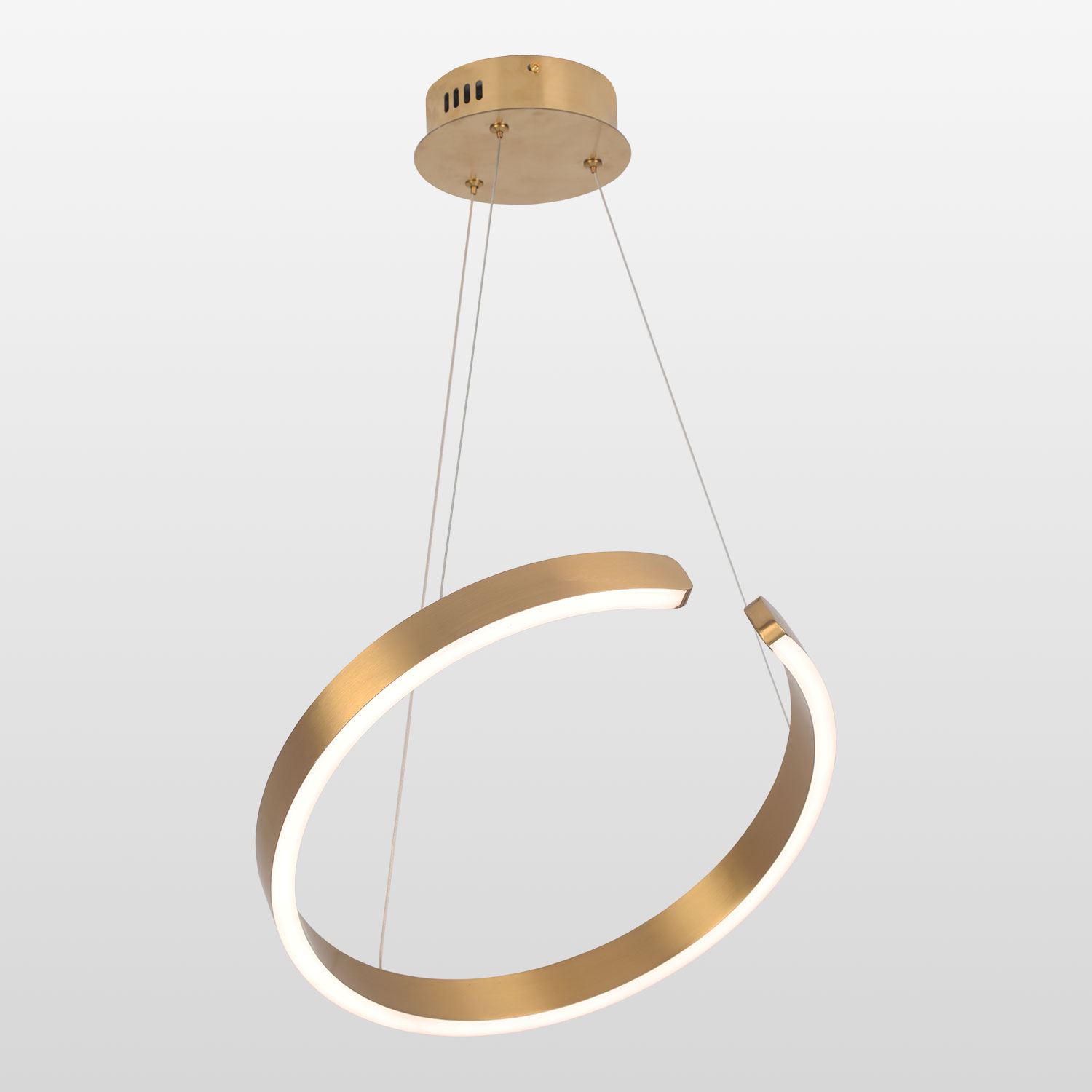Люстра подвесная 40*35/150 см, LED 7W 4000K Lussole LSP-7209 блестящее золото