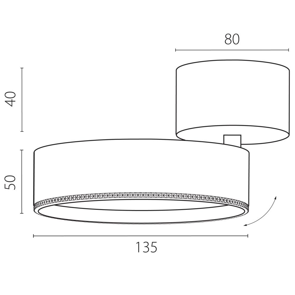 Светильник накладной *13,5*9 см, *35W, 4000K, Lightstar Alta Pro A5746SO, Белый