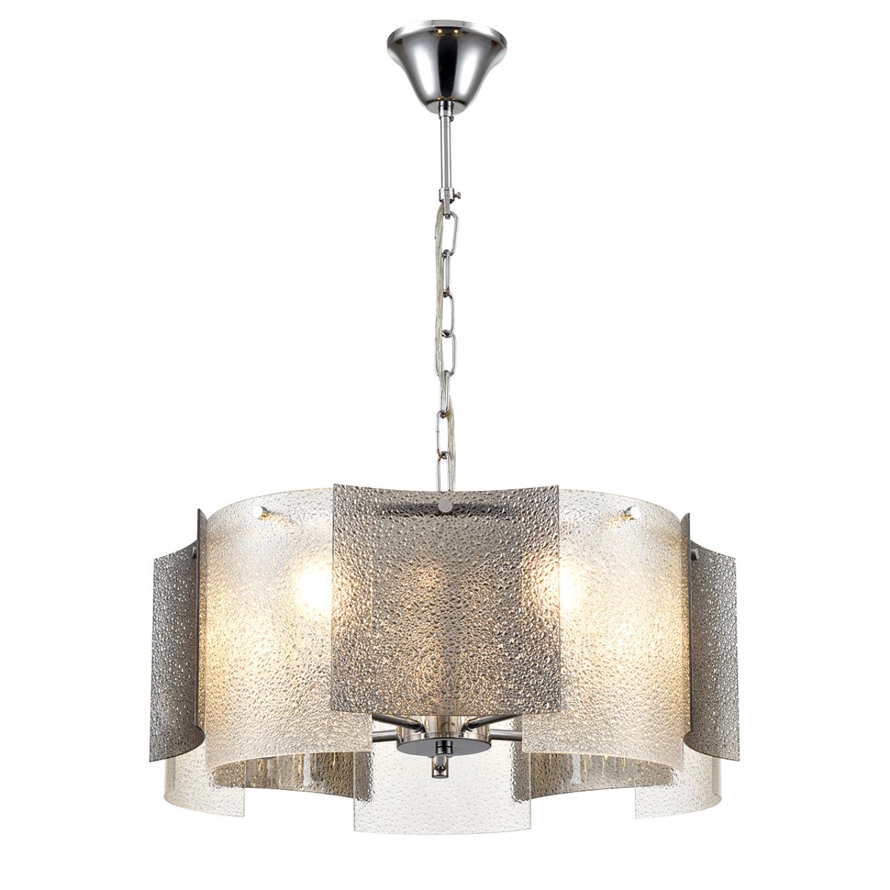 Люстра подвесная 45*68 см, 5*E14 Lumion DANDY 6594/5 хром, серый, прозрачный