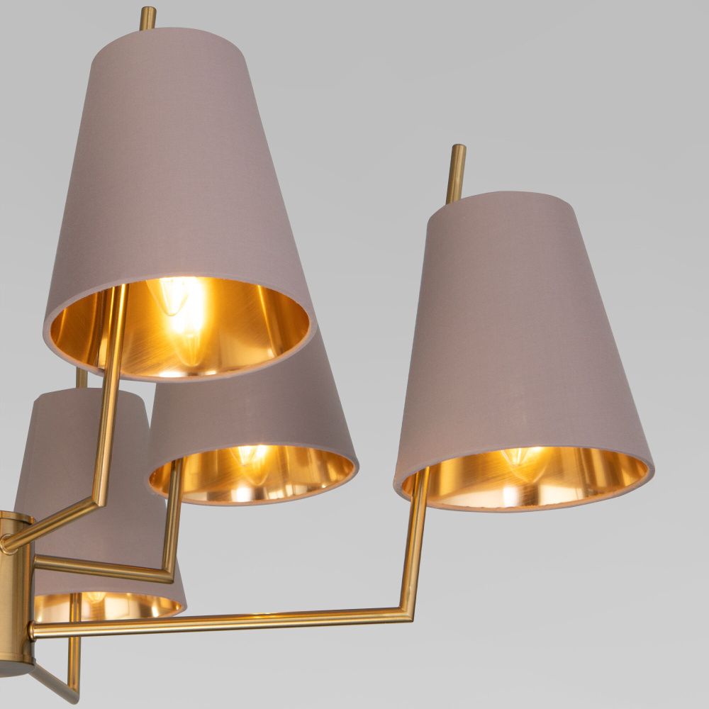Светильник 81*81*63 см, 8*E14*40W, Eurosvet Topanga 60173/8, латунь, a069018
