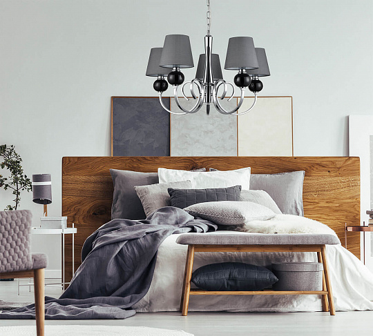 Подвесная люстра Vele Luce Percy VL1973L05 хром, диаметр 66 см