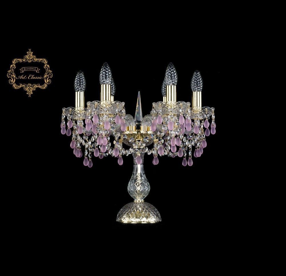 Настольная лампа хрустальная Bohemia Art Classic 12.24.6.141-37.Gd.V7010 золото