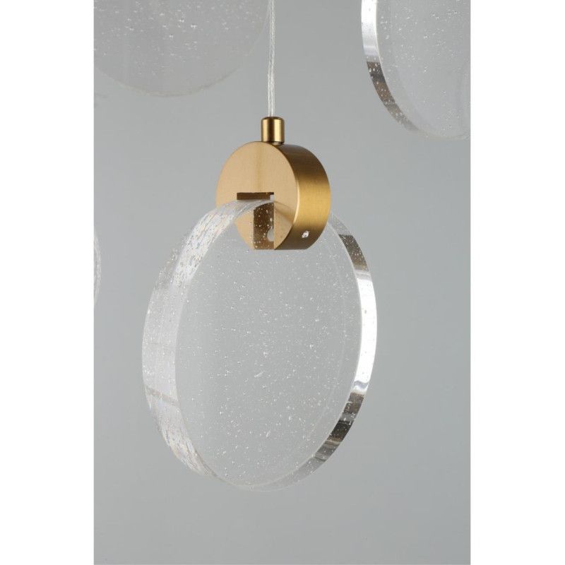 Каскадная люстра 50*60-200 см, 1*LED, 45W, 3000K, Aployt Frederik APL.054.06.45, латунный