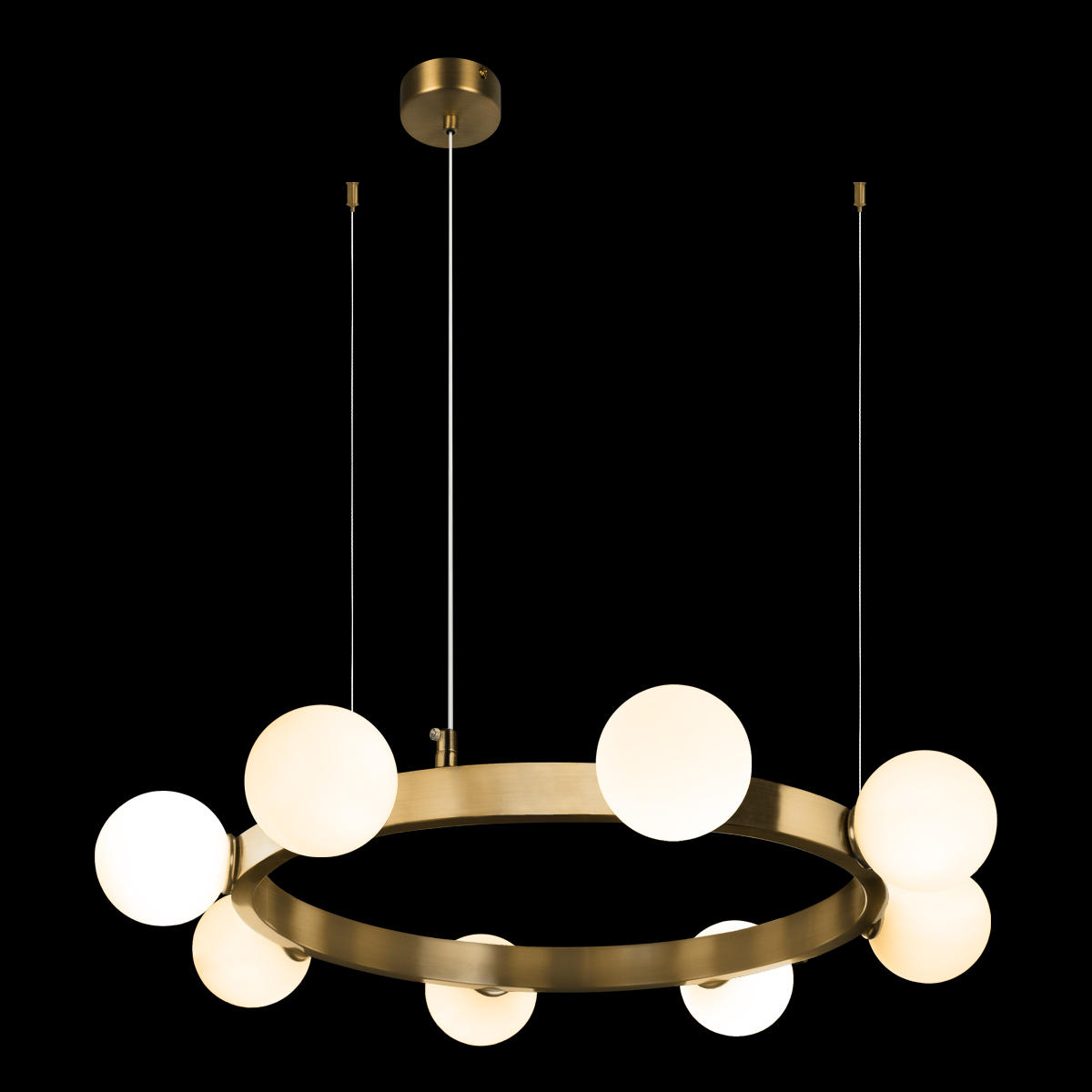 Подвесный светильник 60*8 см, 8*G9*40W LOFT IT Hoop 10311/8 латунь