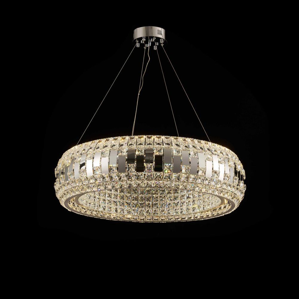 Люстра Ø800 x H220(1200) мм, LED 152W 3000K-6500K NewRgy CHROME (Хром) K56-ф800*H220(1200) CHROME