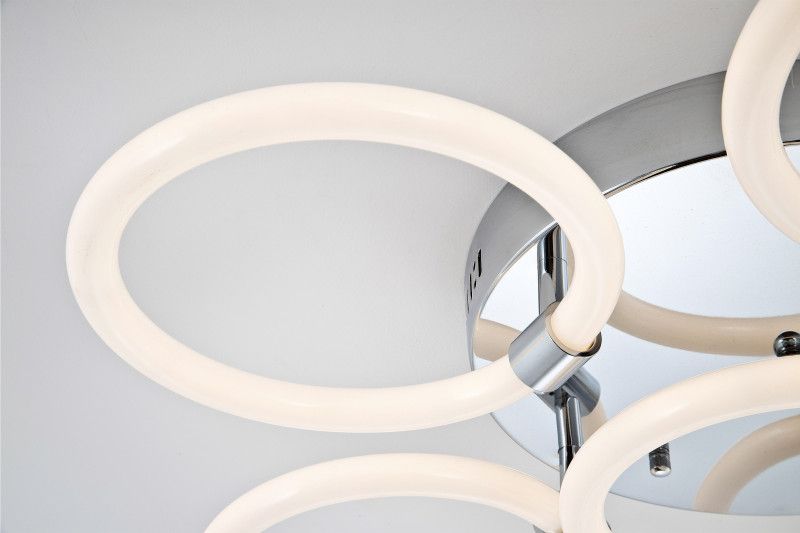 Светильник 65*65*15- см, *LED*66W, 3000КK, LED4U L2022-6, Хром