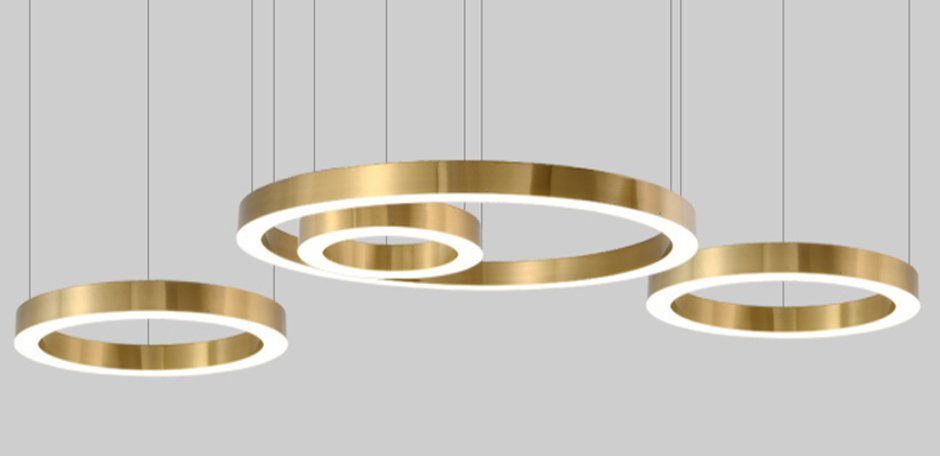 Люстра Light Ring Horizontal D40 Золото 40*40*5,5 см, 1*LED*24W, 4000K, ImperiumLoft 40.1454-40, Золотистый