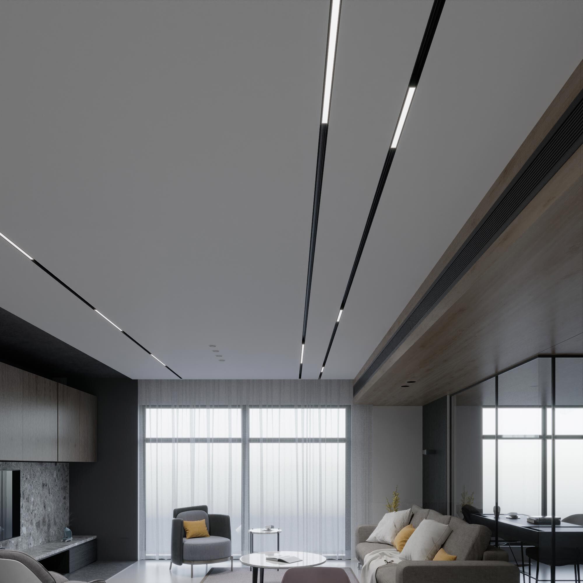 Трековый светильник LED 30W, 2700~6500 К, 89,8*4,3*2,2 см, черный, Elektrostandard Slim Magnetic 85080/01