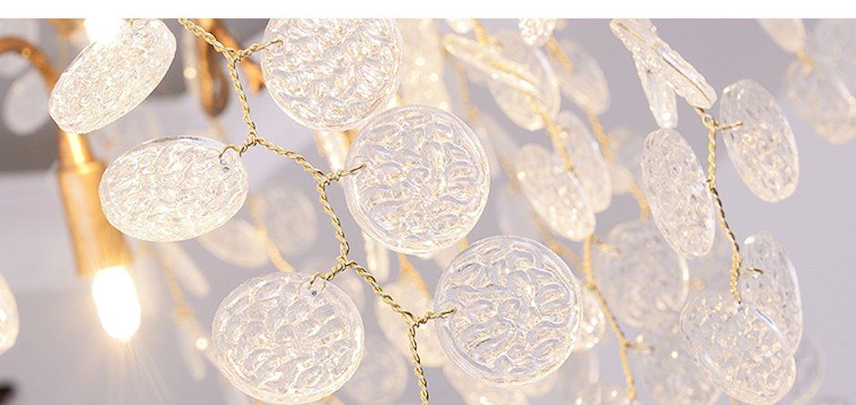 Подвесная люстра ручной работы FAIRYTREE round D80 80*80*65 см, 8*G9*40W, ImperiumLoft 40.2478, Бронзовый, Медный, Золотистый, Бежевый