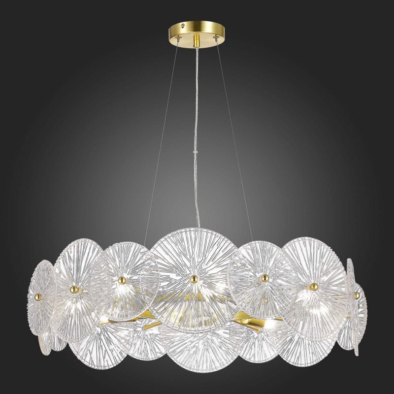 Люстра подвесная 60 см, 320W, ST LUCE FLERO SL1657.203.08 Золотистый