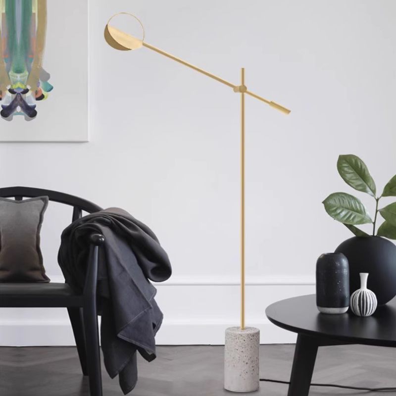 Торшер BOLIA LEAVES Brass 169*98*169 см, 1*LED*4W, ImperiumLoft 41.212, Белый, Золотистый