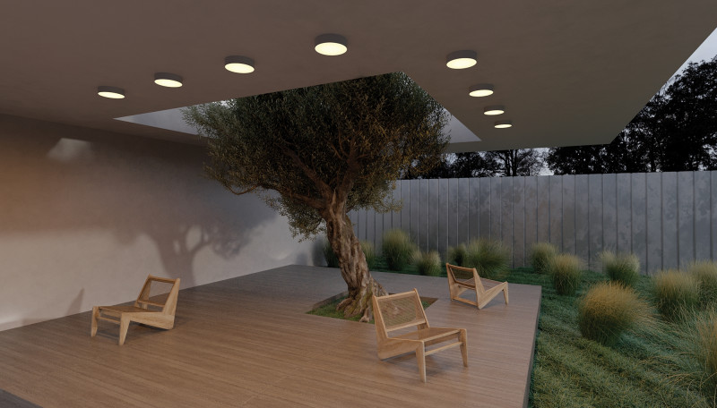 Светильник 22 см, LED 30W, 3000К, Черный Maytoni Zon IP O431CL-L30B3K