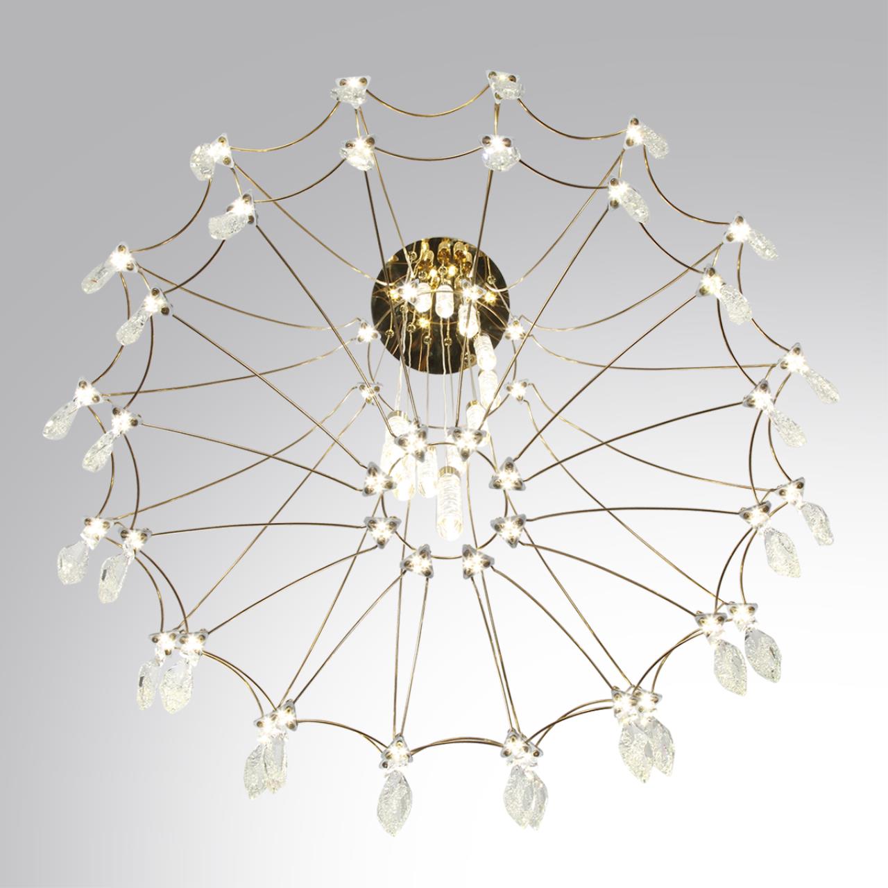 Светильник 81 см, 51W, 4000K, ODEON LIGHT FLAMENCO 7000/51L, золото