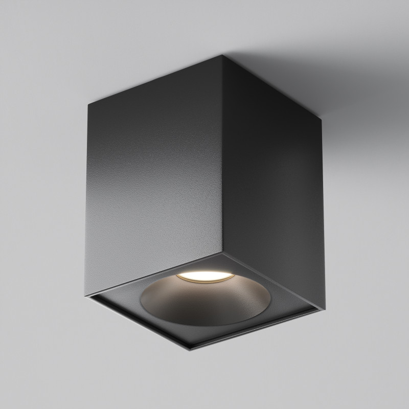 Светильник 9*9 см, GU10 50W, Maytoni Sirius C030CL-01B, черный