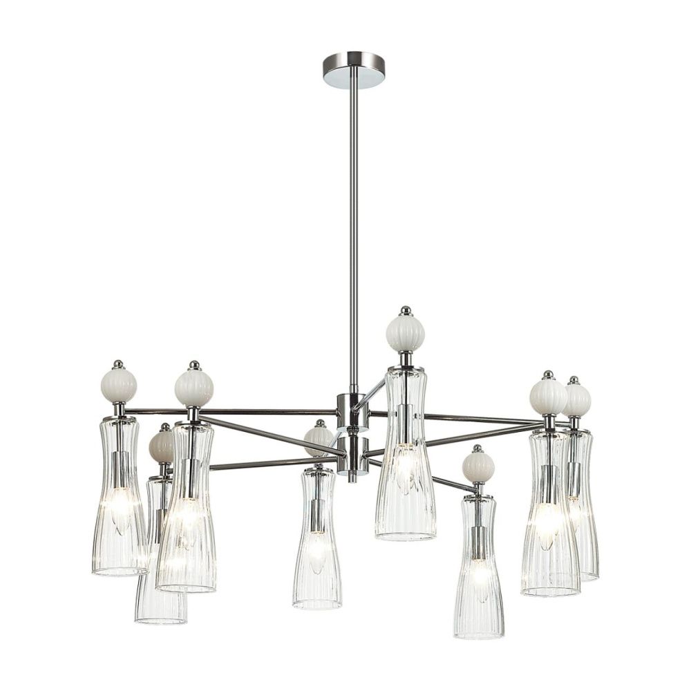 Люстра *80*88-88 см, 8*E14*40W, Lumion Emily LUM8268/8, хром; белый