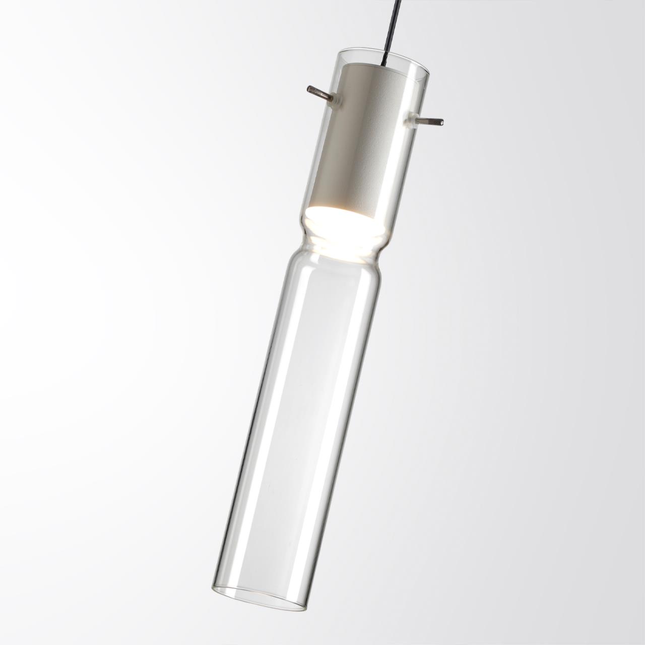 Подвес 6*6*120 см, 1 LED*5W, 3000 К, Odeon Light Scrow, белый 5058/5LB